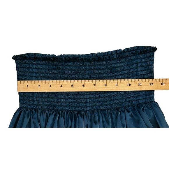 Natural Life Daisy Smocked Waist Teal Green Satin Shorts Women's XS/S - Picture 3 of 7